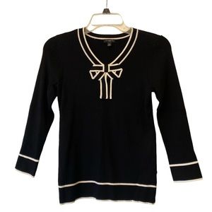 Talbots Petites Black Sweater, Size Small Petite